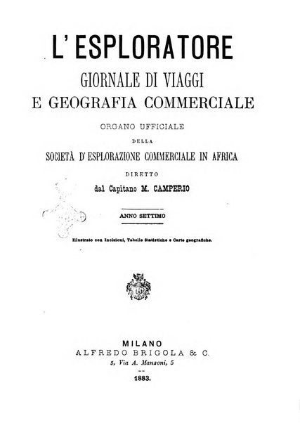 L'esploratore giornale di viaggi e di geografia commerciale