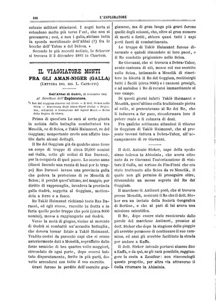 L'esploratore giornale di viaggi e di geografia commerciale