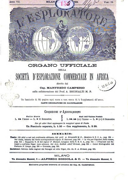 L'esploratore giornale di viaggi e di geografia commerciale