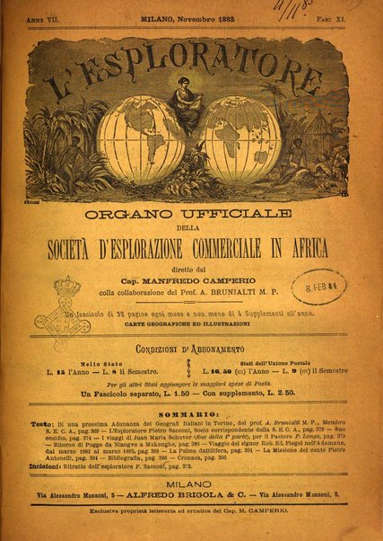 L'esploratore giornale di viaggi e di geografia commerciale