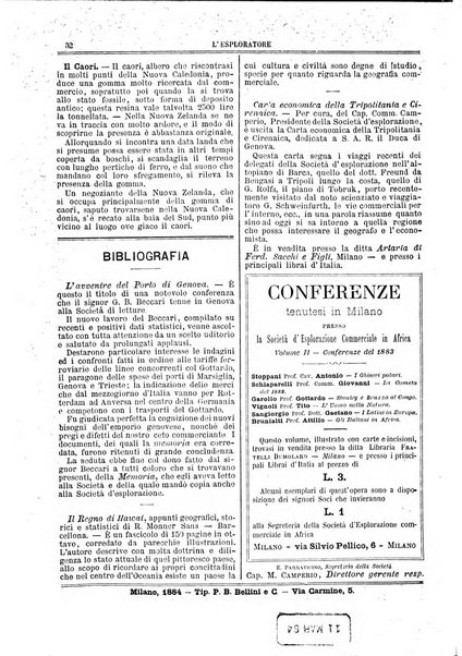 L'esploratore giornale di viaggi e di geografia commerciale