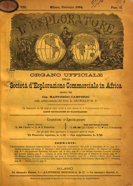 L'esploratore giornale di viaggi e di geografia commerciale