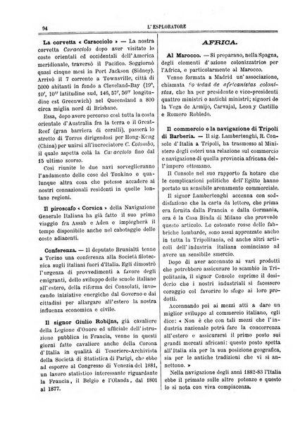 L'esploratore giornale di viaggi e di geografia commerciale