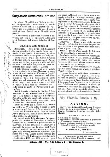 L'esploratore giornale di viaggi e di geografia commerciale