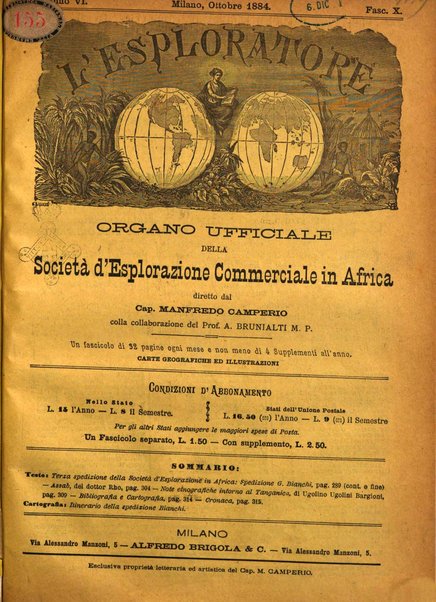 L'esploratore giornale di viaggi e di geografia commerciale