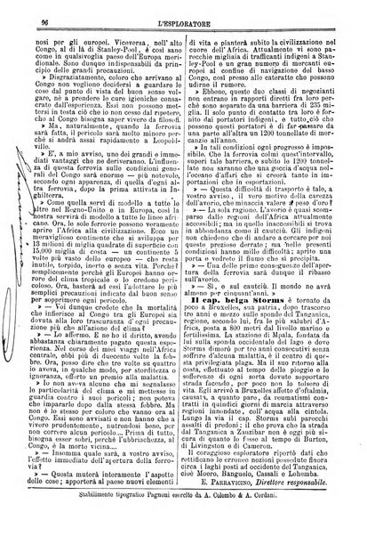 L'esploratore giornale di viaggi e di geografia commerciale