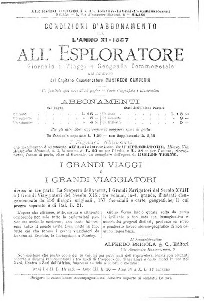 L'esploratore giornale di viaggi e di geografia commerciale