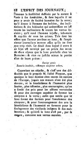 L'esprit des journaux françois et étrangers