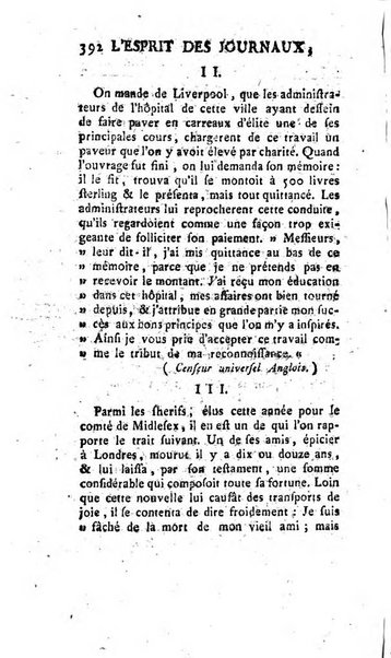 L'esprit des journaux françois et étrangers