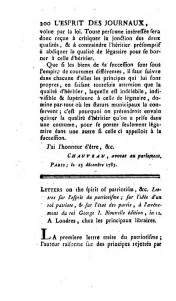 L'esprit des journaux françois et étrangers