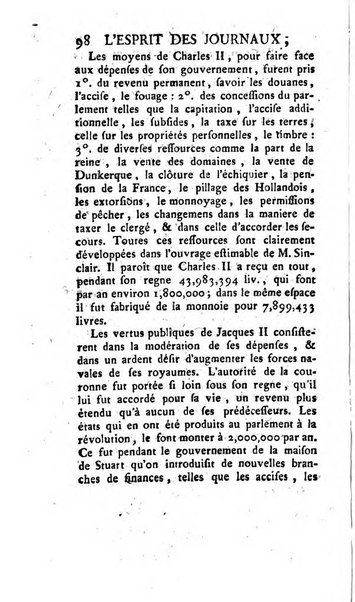 L'esprit des journaux françois et étrangers