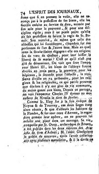 L'esprit des journaux françois et étrangers