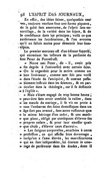 L'esprit des journaux françois et étrangers