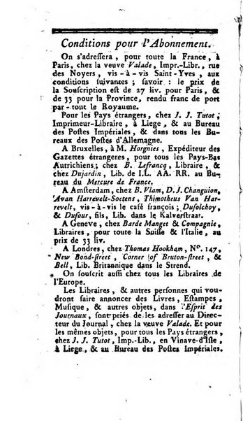 L'esprit des journaux françois et étrangers