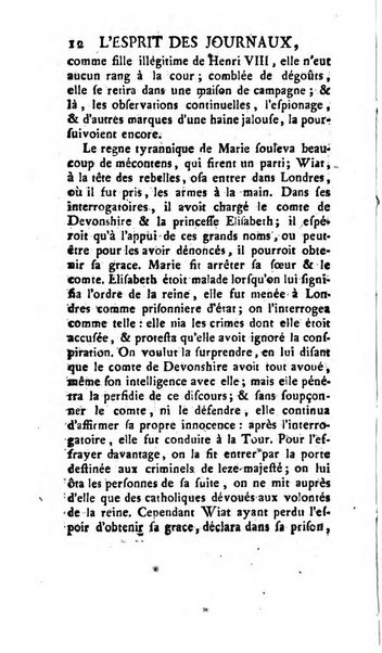 L'esprit des journaux françois et étrangers