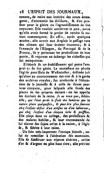 L'esprit des journaux françois et étrangers