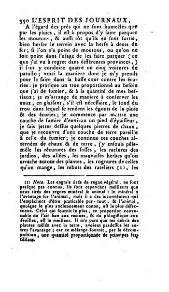 L'esprit des journaux françois et étrangers