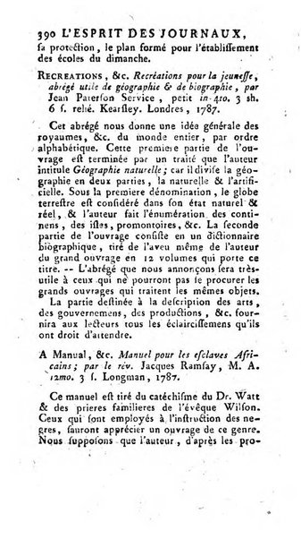 L'esprit des journaux françois et étrangers