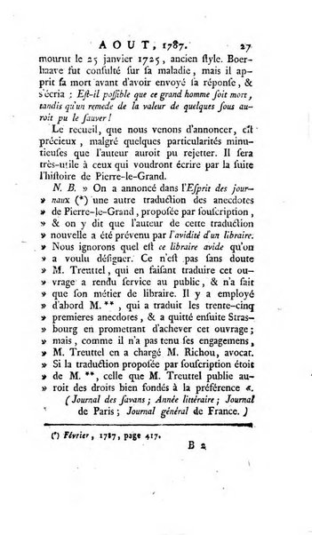 L'esprit des journaux françois et étrangers