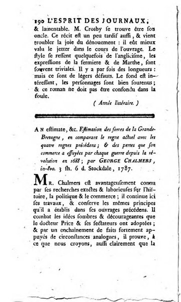 L'esprit des journaux françois et étrangers