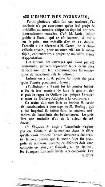 L'esprit des journaux françois et étrangers