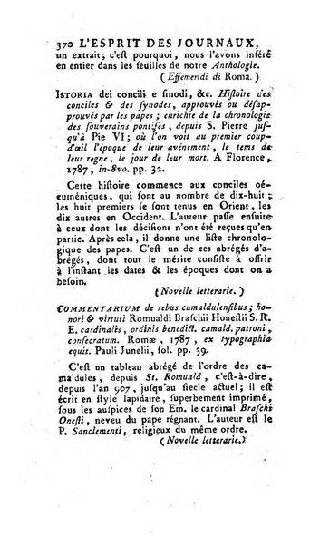 L'esprit des journaux françois et étrangers