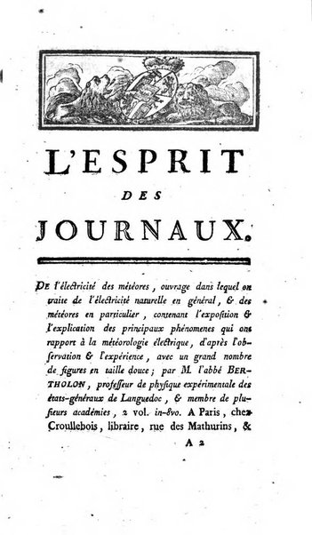 L'esprit des journaux françois et étrangers