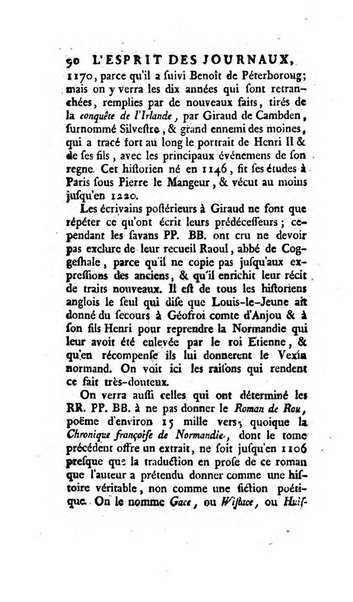 L'esprit des journaux françois et étrangers