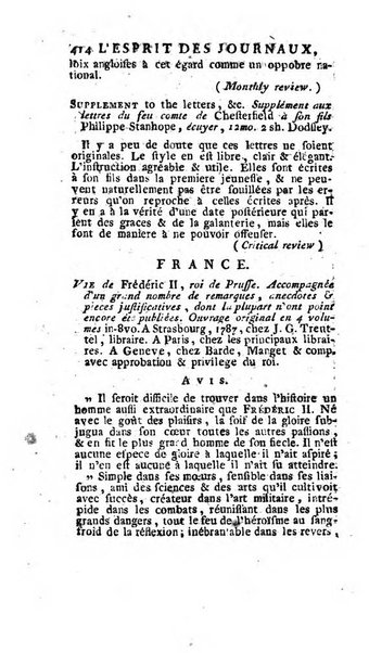 L'esprit des journaux françois et étrangers