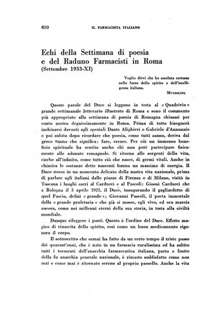 Il farmacista italiano bollettino ufficiale mensile del Sindacato nazionale fascista dei farmacisti