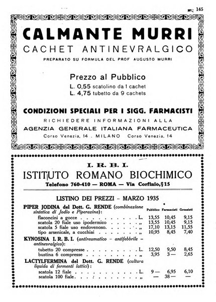 Il farmacista italiano bollettino ufficiale mensile del Sindacato nazionale fascista dei farmacisti