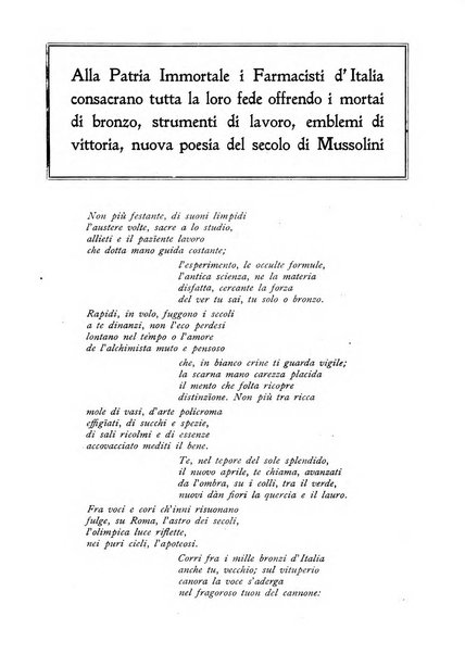 Il farmacista italiano bollettino ufficiale mensile del Sindacato nazionale fascista dei farmacisti