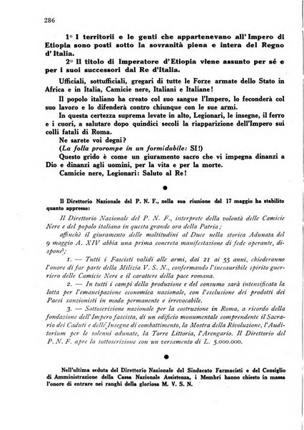 Il farmacista italiano bollettino ufficiale mensile del Sindacato nazionale fascista dei farmacisti