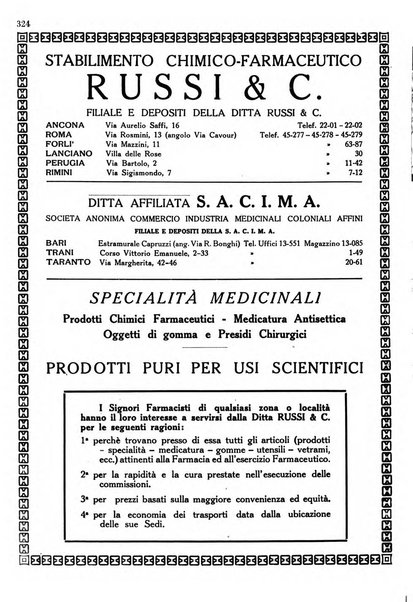 Il farmacista italiano bollettino ufficiale mensile del Sindacato nazionale fascista dei farmacisti