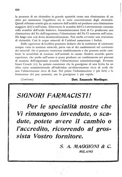 Il farmacista italiano bollettino ufficiale mensile del Sindacato nazionale fascista dei farmacisti