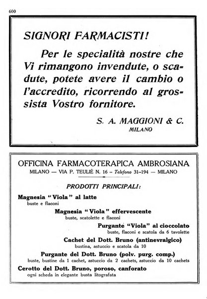 Il farmacista italiano bollettino ufficiale mensile del Sindacato nazionale fascista dei farmacisti