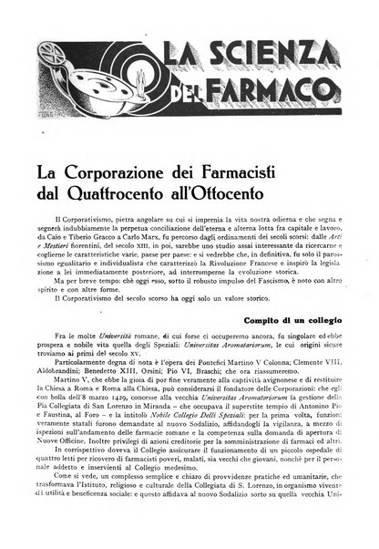 Il farmacista italiano bollettino ufficiale mensile del Sindacato nazionale fascista dei farmacisti