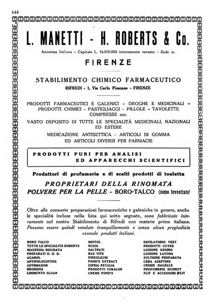 Il farmacista italiano bollettino ufficiale mensile del Sindacato nazionale fascista dei farmacisti