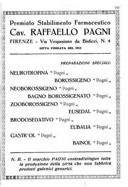 Il farmacista italiano bollettino ufficiale mensile del Sindacato nazionale fascista dei farmacisti