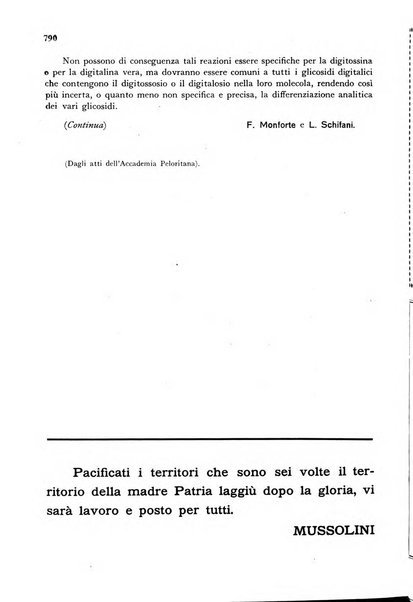 Il farmacista italiano bollettino ufficiale mensile del Sindacato nazionale fascista dei farmacisti