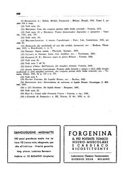 Il farmacista italiano bollettino ufficiale mensile del Sindacato nazionale fascista dei farmacisti