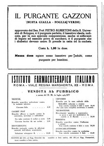 Il farmacista italiano bollettino ufficiale mensile del Sindacato nazionale fascista dei farmacisti