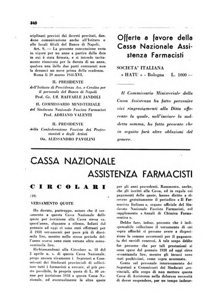 Il farmacista italiano bollettino ufficiale mensile del Sindacato nazionale fascista dei farmacisti