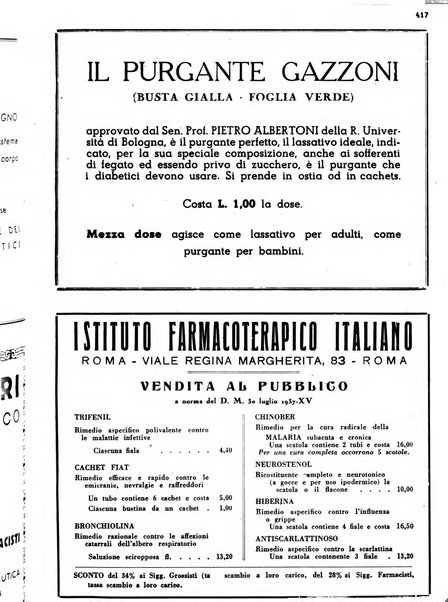 Il farmacista italiano bollettino ufficiale mensile del Sindacato nazionale fascista dei farmacisti