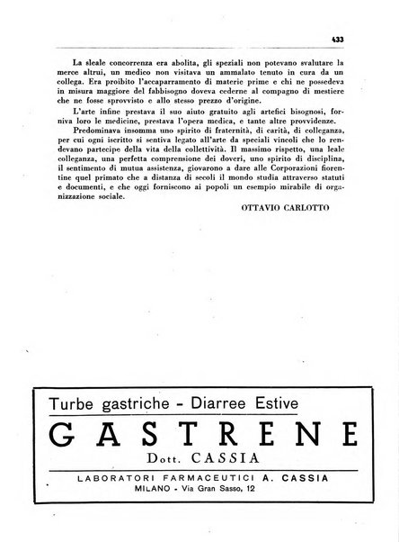 Il farmacista italiano bollettino ufficiale mensile del Sindacato nazionale fascista dei farmacisti