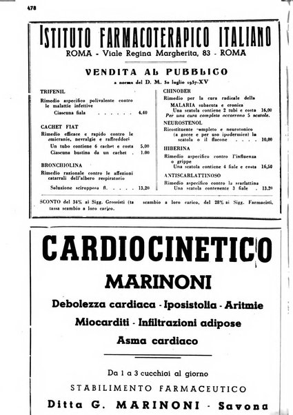 Il farmacista italiano bollettino ufficiale mensile del Sindacato nazionale fascista dei farmacisti