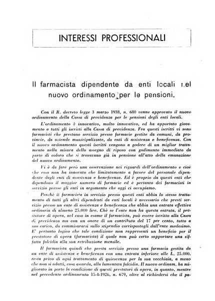 Il farmacista italiano bollettino ufficiale mensile del Sindacato nazionale fascista dei farmacisti