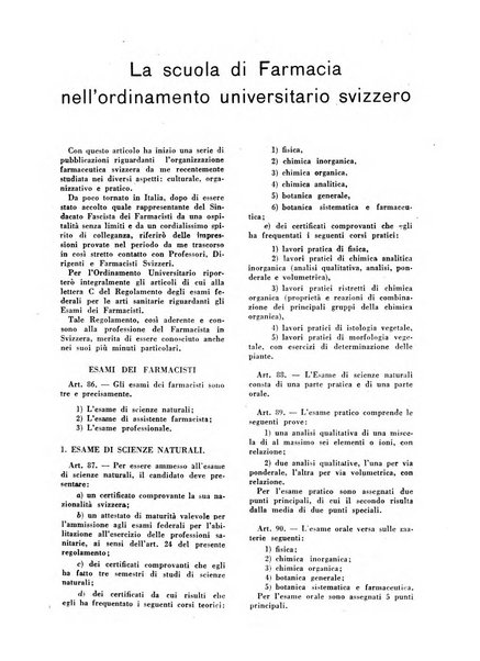 Il farmacista italiano bollettino ufficiale mensile del Sindacato nazionale fascista dei farmacisti