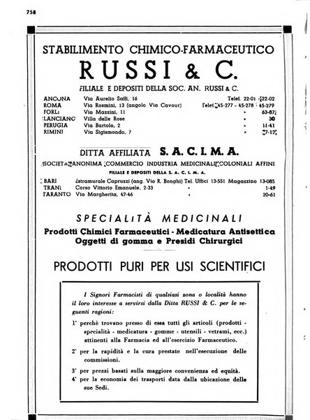 Il farmacista italiano bollettino ufficiale mensile del Sindacato nazionale fascista dei farmacisti