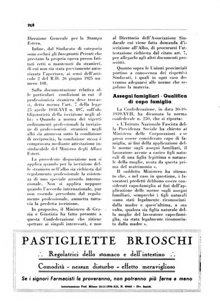 Il farmacista italiano bollettino ufficiale mensile del Sindacato nazionale fascista dei farmacisti